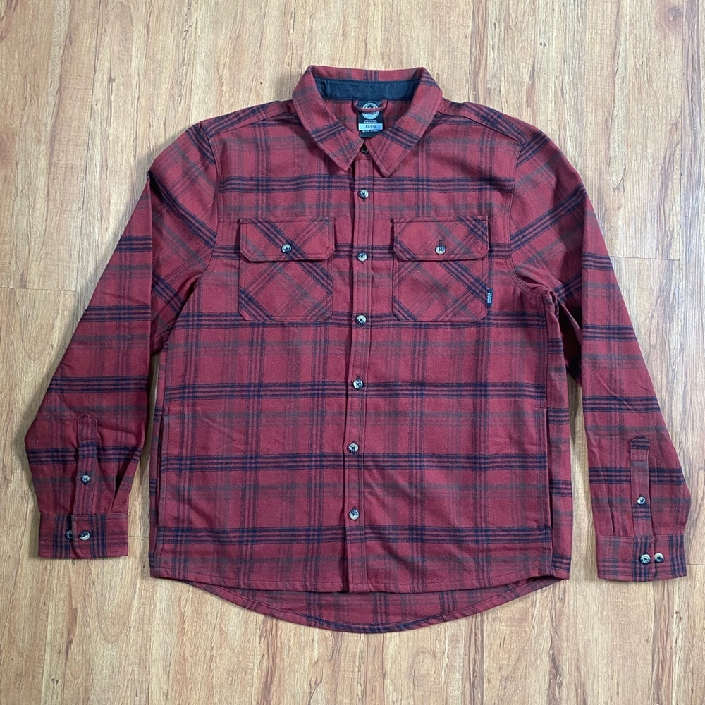 Casual Red Plaid Button Down Shirt for Cooler Weather